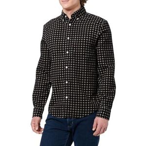 REG AOP Print Corduroy Shirt, blauw, S