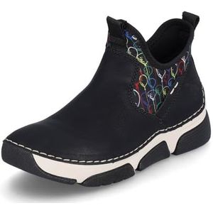 Rieker DAMES Sneakers 45957, Vrouwen Slip-On,lage schoen,straatschoenen,vrije tijd,sportief,Zwart (schwarz / 00),42 EU / 8 UK