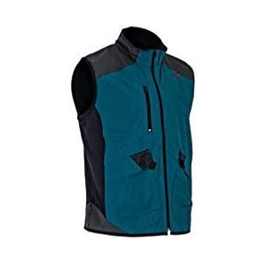 LMA Workwear 5071 VOILE mouwloos tricolore vest, maat XL, kobalt/grijs/zwart