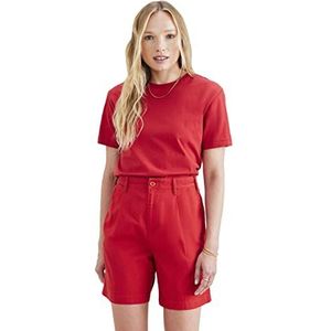 Dockers Crew Tee T-shirt voor dames, Cherry Bomb, S
