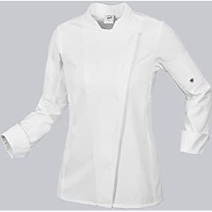 BP 1596-684-0021-M Koksjas voor dames, lange mouwen, stretchmateriaal en arm-lift-systeem, 200,00 g/m² stofmix met stretch, wit, M