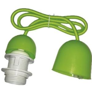 Set met lamphouder met kabel en 1 meter lengte, E27-schroefdraad en groene kleur, ideaal voor een moderne en gezellige stijl in elke hoek van je huis.