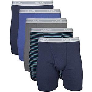 Gildan Herenondergoed boxershorts, multipack retroshorts (verpakking van 10 stuks), marineblauw, 5 stuks, L