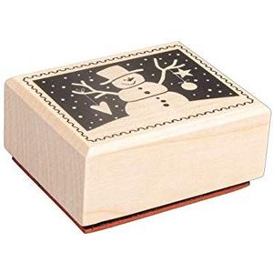 Rayher 29220000 stempel kerstpost: sneeuwman, 4x5cm, wit, normaal