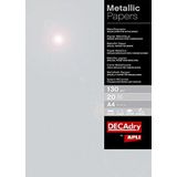 APLI SMA7071 - Metallic Grey Papier - A4-130 g/m² - 20 vellen