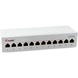 Equip 326522 12-poorts Cat.6A afgeschermd desktop patchpaneel, lichtgrijs