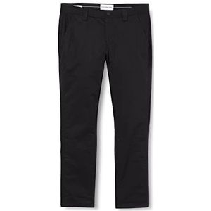 Calvin Klein Jeans Heren Skinny Washed Stretch Chino Casual Broek, zwart., 33W / 32L