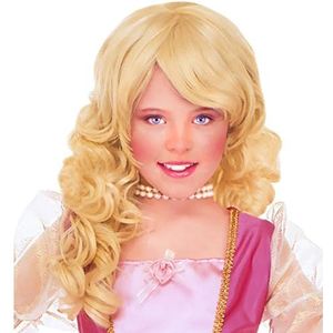 Widmann B6291 - kinderpruik prinses, blond, carnaval, themafeest