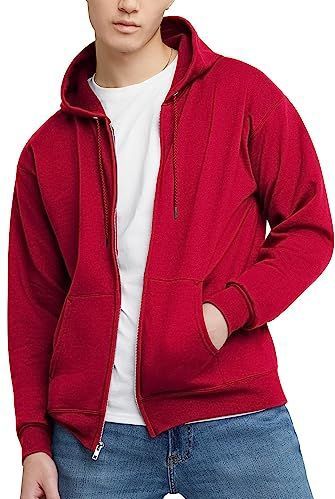 Hanes - P180 - Herentrui met Capuchon - Diep Rood