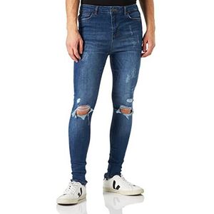 Gianni Kavanagh Donkerblauwe Core Ripped Jeans voor heren, Blauw, XL