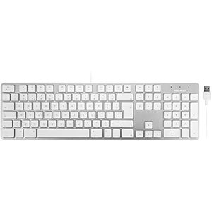 Macally SLIMKEYPROA-UK 104 sleutel Britse Engels Layout Ultra Slim en Full Size USB Toetsenbord voor Mac