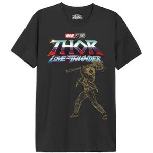 Marvel Heren T-shirt, Antraciet, XXL