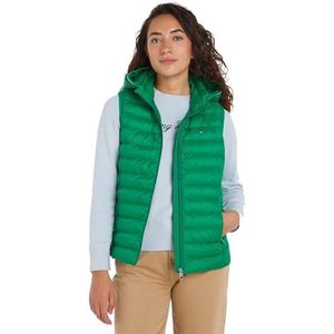 Tommy Hilfiger Lw gewatteerd Global Stripe Vest voor dames, Olympisch Groen, 3XL grote maten