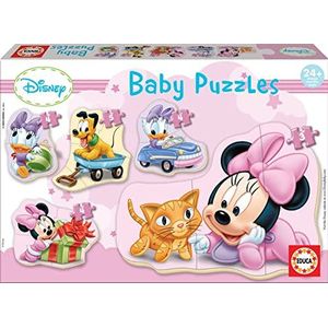 Educa Mickey & Friends 15612, Minnie, babypuzzelset met 5 puzzels voor kinderen vanaf 24 maanden, Disney, One Size
