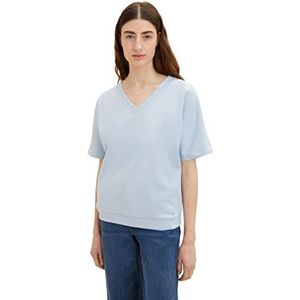 TOM TAILOR Dames Sweatshirt 1035342, 31395 - Blue Structured Design, L