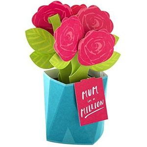 Hallmark Moederdag kaart voor mama, pop-up rode bloemen 'Paper Wonder' ontwerp