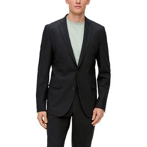 s.Oliver - BLACK LABEL - Colbert - Zwart - Slim Fit, Knoopsluiting, Licht Gevoerd
