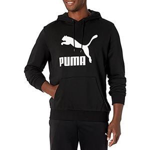 PUMA Heren Classics Logo French Terry Hoodie Hooded Sweatshirt, Puma Zwart, L