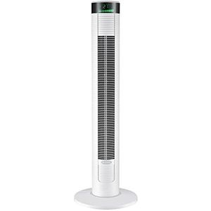 Be Cool BC96TU2101F Torenventilator, 96 cm, zuilventilator, staande ventilator, 45 watt, 3 snelheden, zwenkfunctie, ionisator, timerfunctie, afstandsbediening, elegant design, wit