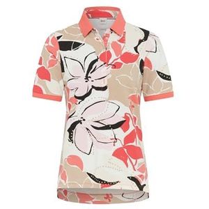 Style Cleo poloshirt in piqué-kwaliteit met een bloemenprint, 45 Watermeloen, 36