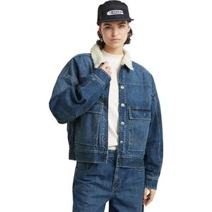 G-Star RAW drifter sherpa jacket, blauw (faded cliffside blue D25340-D536-G326), L