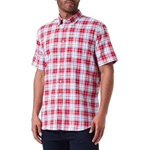 Seidensticker Men's Shaped Fit Shirt met korte mouwen, rood, 44, rood, 44