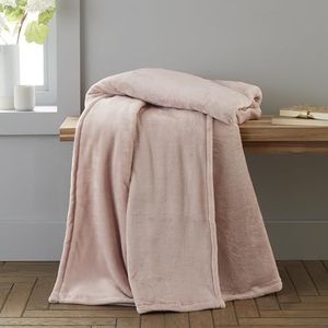Catherine Lansfield Raschel Velvet Touch Deken 130x170cm Blush Roze