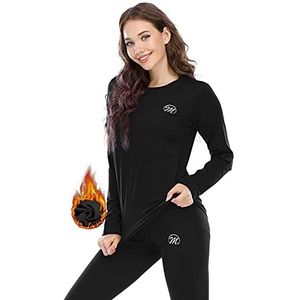 MEETWEE thermisch damesondergoed, ski ondergoed thermisch ademend functioneel ondergoed sneldrogend warm winterondergoed