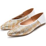 Gioseppo - Hersey - Ballerina's - Open Leer - Raffia - Lichtgewicht EVA Middenzool