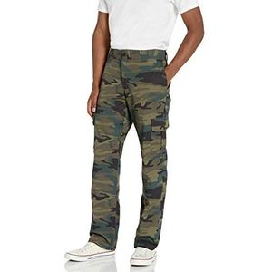 Dickies Normale rechte stretch twill cargobroek voor heren, werkbroek, Jager groene camouflage, 40W / 32L