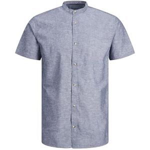 JJESUMMER Linen Blend Shirt SS SN, Faded Denim, XL