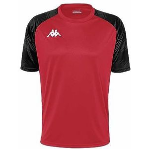 Kappa DAVERNO T-shirt, voetbalshirt, rood/zwart, S, heren
