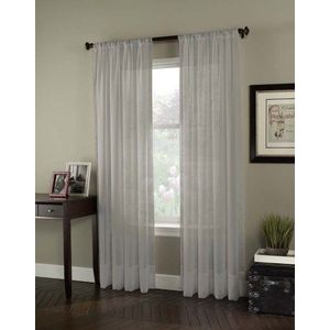 Curtainworks Soho Voile doorschijnend gordijnpaneel, 150 x 274 cm, zilver