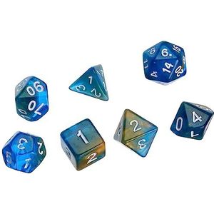 Dice4friends DIC37383 dobbelstenen set Racing: Lake Teal (7) dobbelstenen