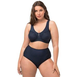 Ulla Popken Dameskleding Plus Size Curvy Kelly Pinstripe Ondersteuning BH 658495, Nacht Blauw, 120G