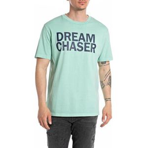 Replay T-shirt voor heren, regular fit, 189 Jade Green, XXL