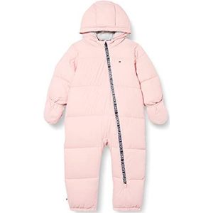 Tommy Hilfiger Baby Branded Zip Skiisuit Gewatteerde jas voor baby's, Roze schaduw, 92