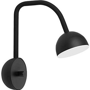 Northern Blush wandlamp, siliconen, 60 W, zwart