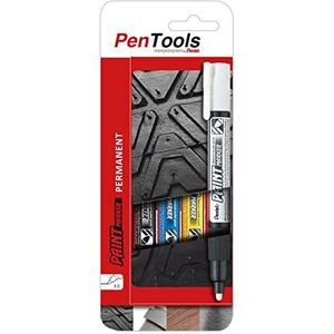 PenTools by Pentel MMP20 Permanent Marker, lakinkt voor duurzame en slijtvaste markeringen, ronde punt (3,0 mm lijn), 4 stuks - diverse kleuren