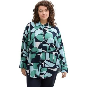 TOM TAILOR - 37800 - Blouse - Groene Dots And Shapes Design - Plus Size - 52