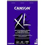 CANSON XL® Fluid Mixed Media, blok voor vloeibare mengtechnieken, DIN A3, 30 vellen, 250 g/m²