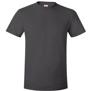 Hanes Heren Nano Premium Katoen T-Shirt (Pack van 2), Rook Grijs, M
