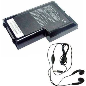 amsahr PA3258-03 Vervangende batterij voor Toshiba 3258U, Pro M10, M10-S405, M10-S406, M10-SP405 - Omvat stereo oortelefoon zwart