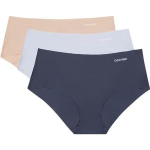 Calvin Klein Dames HIPSTER 3PK 000QD3559E Hipster, Khaki (CASUAL BLAUW/SPEAKEASY/CEDAR), L, Kaki (Casual Blauw/Speakeasy/Ceder), L