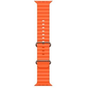 Apple Watch Band - Ocean Band - 49 mm - Oranje - Eén maat voor de meeste polsen