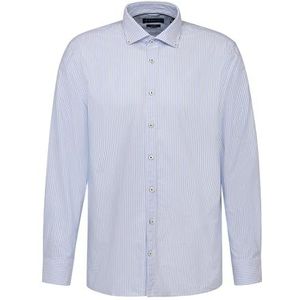 bugatti Vrijetijdshemd voor heren, 1:1 mouw, blauw, L
