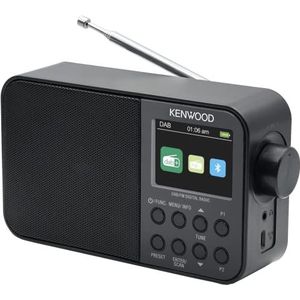 Kenwood CR-M30DAB-B Draagbare DAB+-radio met bluetooth, geïntegreerde accu en 6,1 cm kleurendisplay, zwart