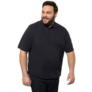 JP 1880 Heren grote maten grote maten Menswear L-8XL poloshirt, basic, buikfit, halve mouw, piqué, XXL tot 10XL 712617, donkermarine, 4XL