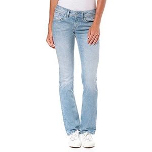 Pepe Jeans Saturn Straight Jeans voor dames, Blauw (Denim Mc5), 28W x 30L