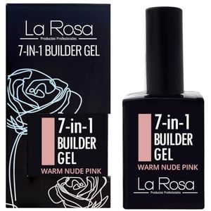 LaRosa 7-in-1 BUILDER GEL in een Fles – Versterkende Gel 15ml voor Nagelverlenging, Langdurige Base/Top Coat - WARME NUDE ROZE